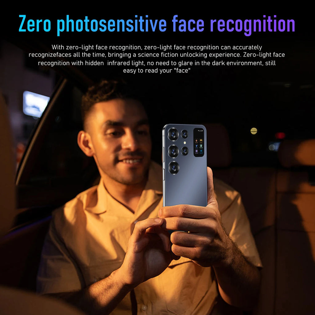 Promotion Custom S24 Ultra Unlocked Mobile Phones Big Screen 5G Smartphone 16gb + 1TB Android13 Dual SIM Card Telefone