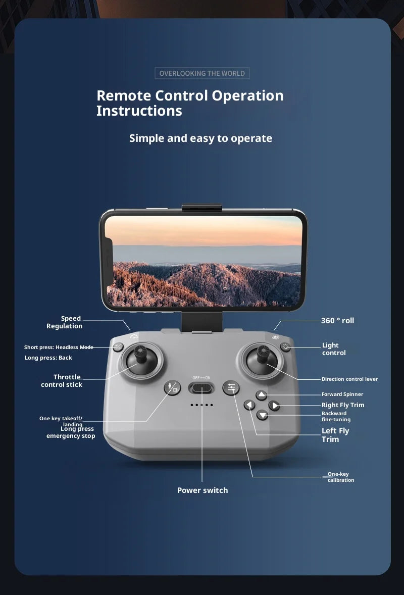 New M9 Drone Dual Camera Optical Flow HD Aerial Photography Quadcopter RC Aircraft Toy with WiFi FPV Foldable Smart Follow Drone