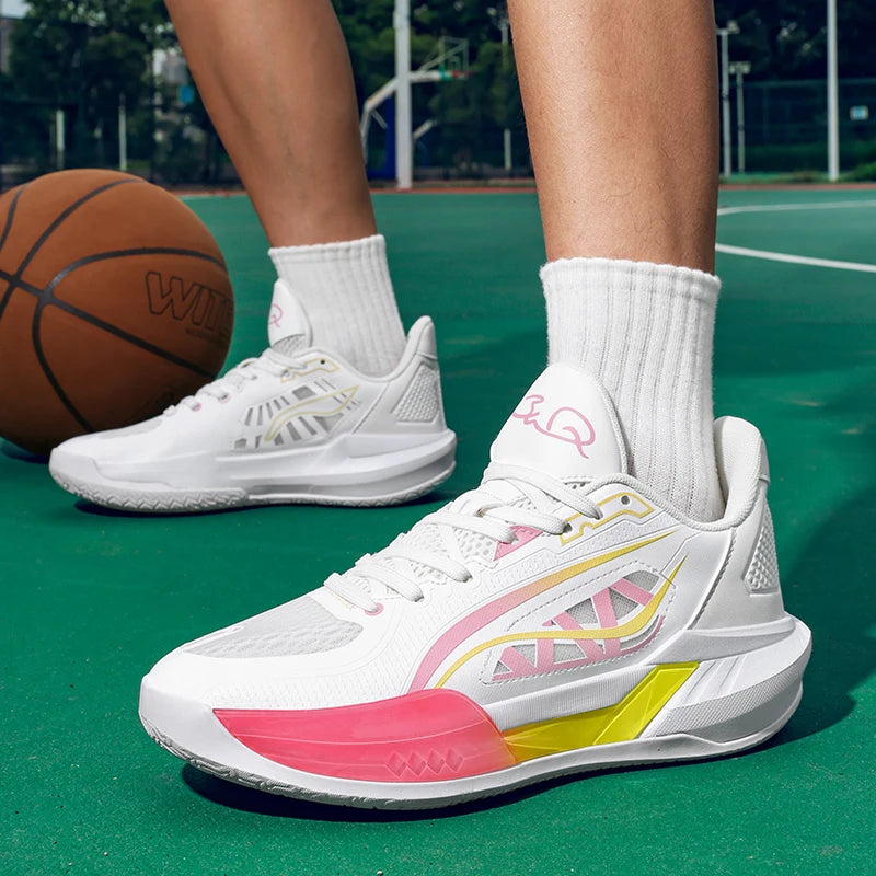 Logo Custom Ergonomic Support Indoor Outdoor Performance Sneakers Stability Low Profile slip Resistant Traction Basketball Shoes