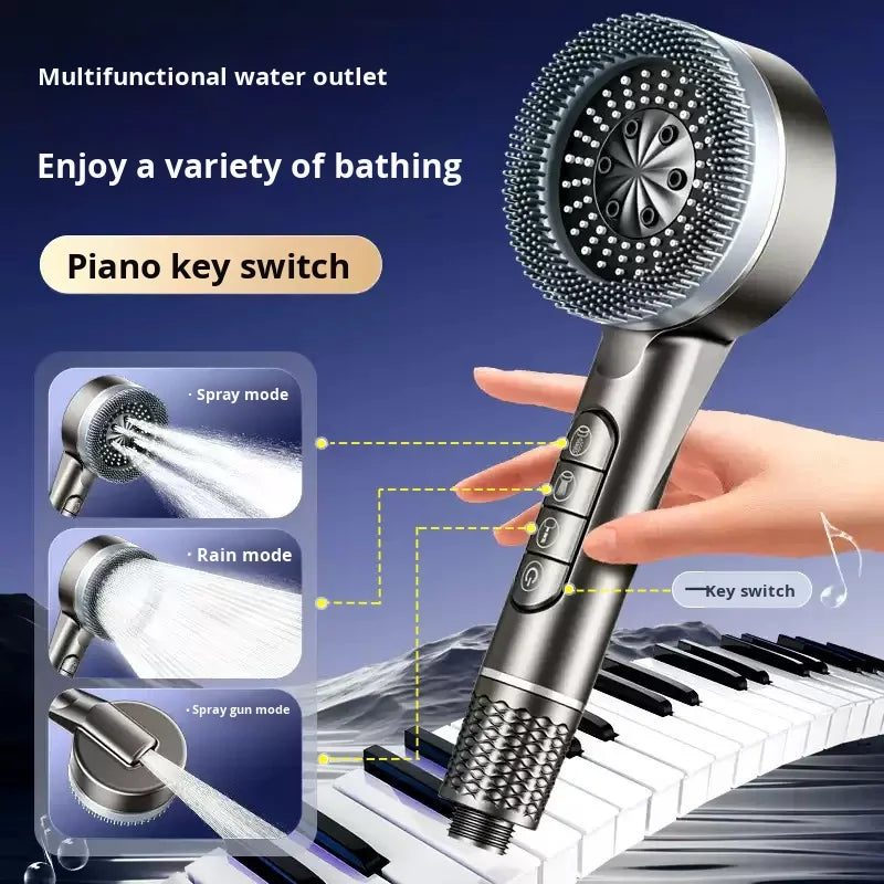 Love Spray Handheld Shower Head with Powerful Booster Cross-Border Brush Bathroom Bath Filter for Kitchen Toilet Gym Use