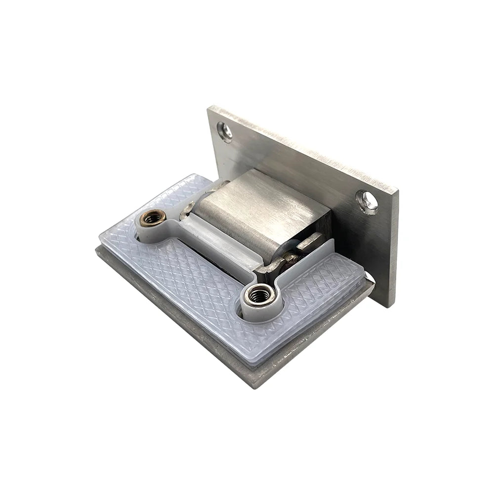 Shower Glass Hardware Bathroom Pivot Hinge 90 Degree Stamping Satin 304 Stainless Steel Glass to Wall Shower Door Glass Hinge