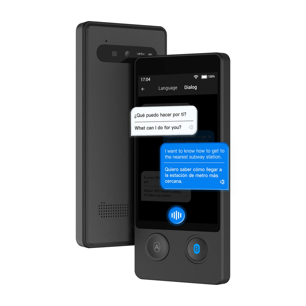 3.7 Inch Touchscreen Smart 0.5s Fast Response W12 Real Time AI Image Portable Translator Device Two-Way English Voice Translator
