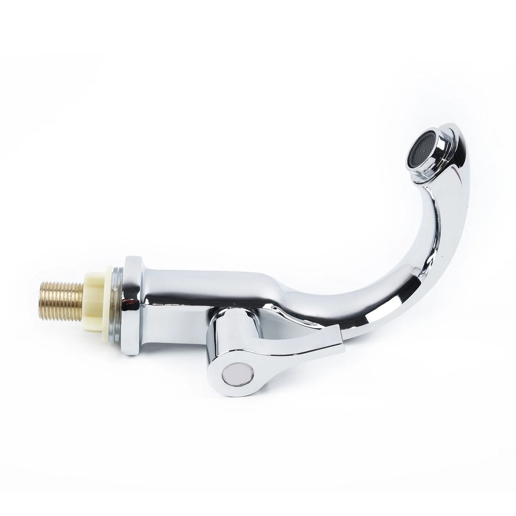 1 Chrome Plated Single Cooling Faucet, Single Hole Easy To Install, Suitable for Bathroom and Kitchen