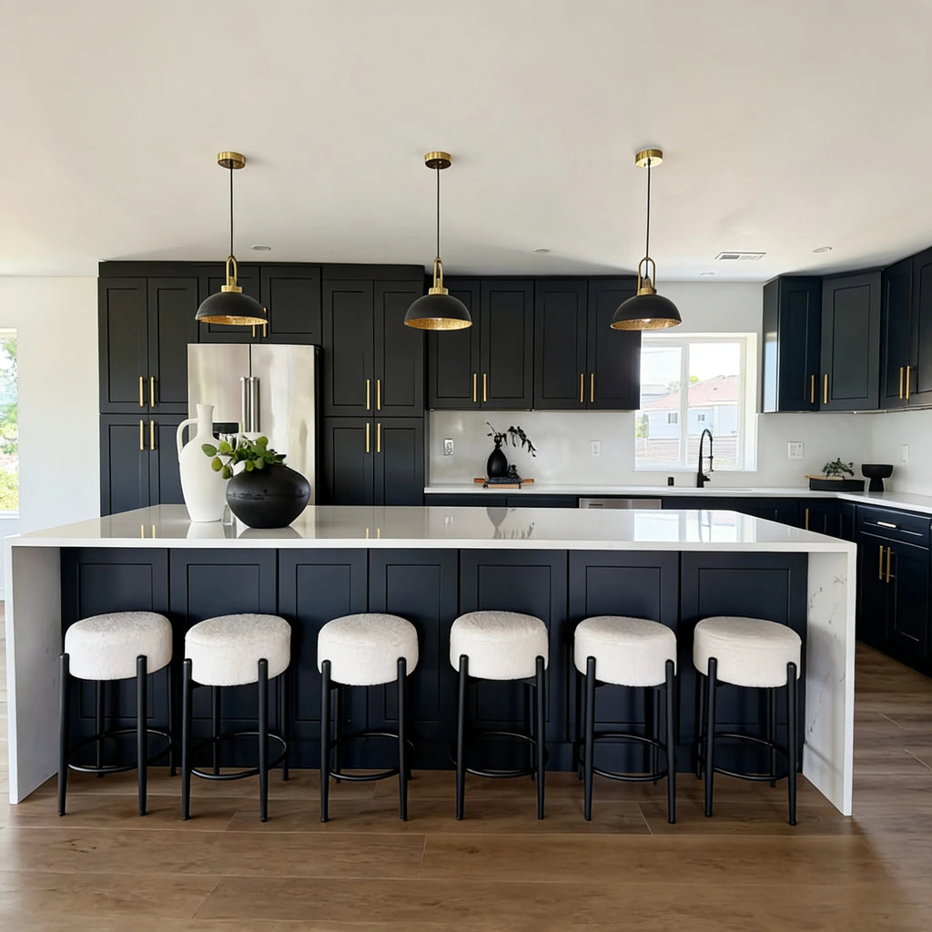 Custom Matte Dark Grey Handleless L Shape Kitchen Cabinets Modern Minimalist Flat Panel With  Countertop for Villa Apartment