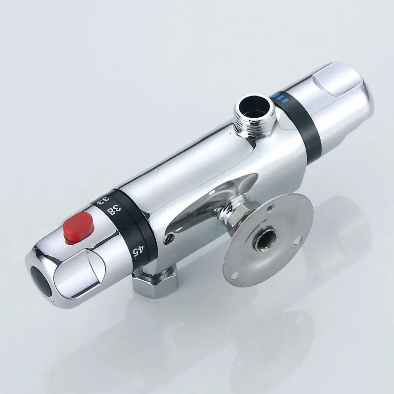 Thermostatic Bath Shower Control Valve Bottom Faucet Wall Mounted Hot And Cold Brass Bathroom Mixer Bathtub Tap