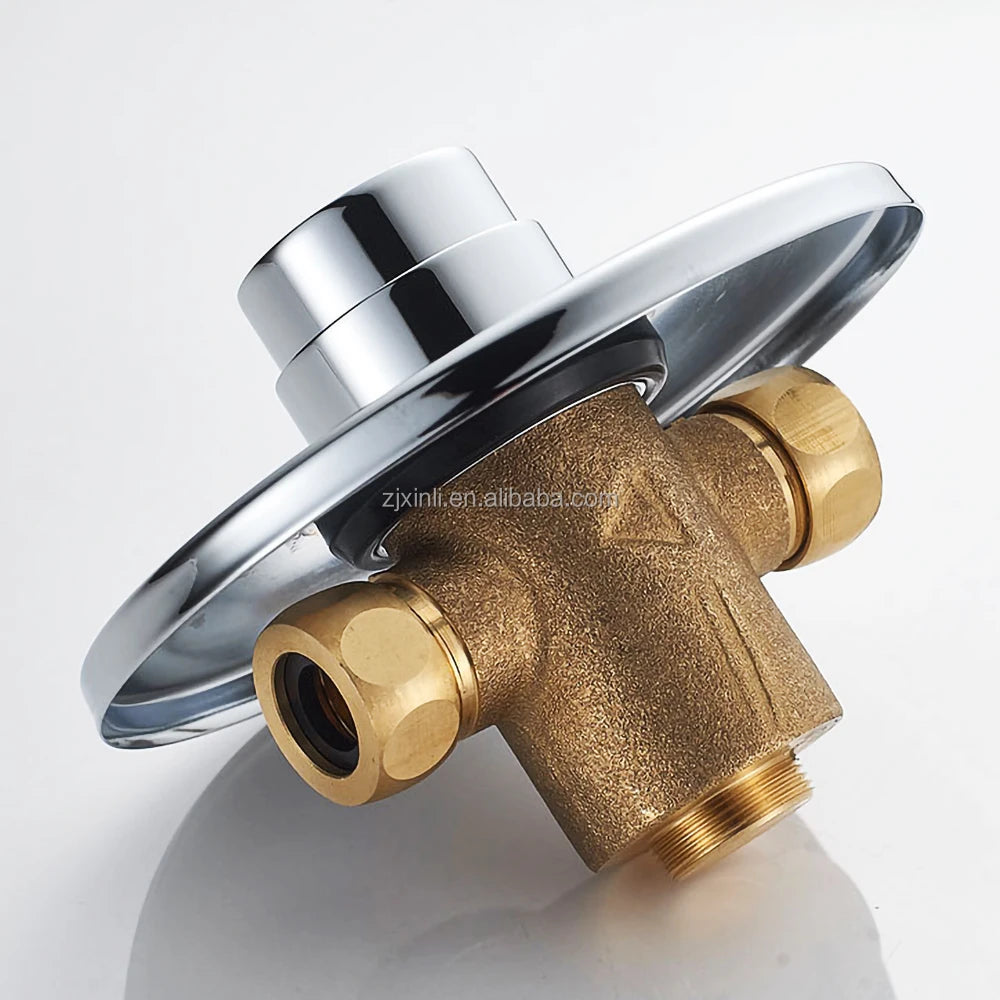 X8040W1BSCR Brass Material Chrome Color in Wall Conceal Mounted of Self Closing Time Delay Shower Tap