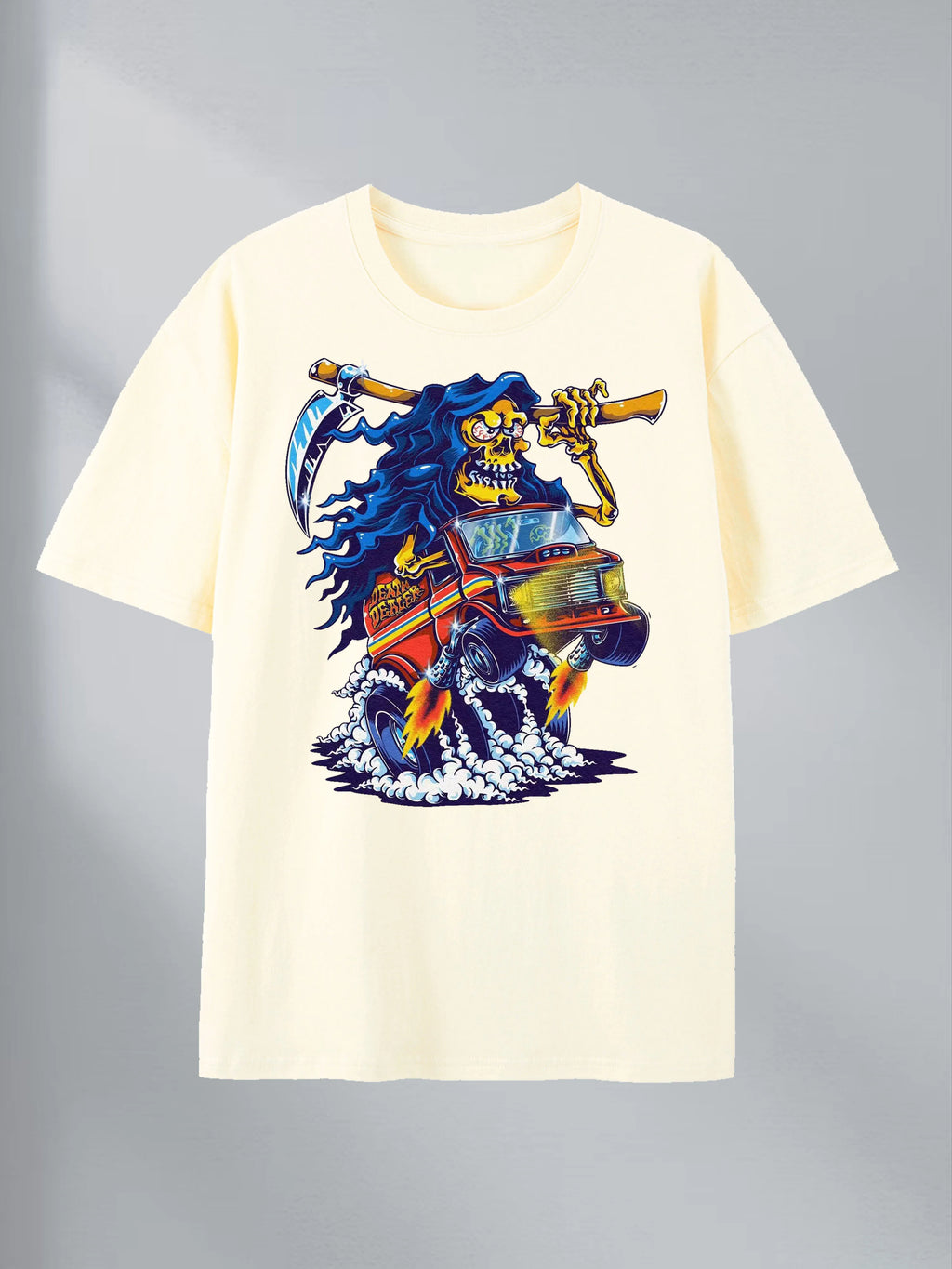 Reaper Truck Graphic Tee 100% Cotton US Warehouse 7 Colors