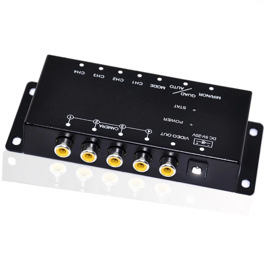 IR control 4 Cameras Video Control Car Cameras Image Switch Combiner Box For Left view Right view Front Rear Parking Camera Box