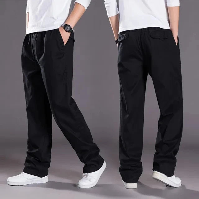 Solid Color Men's Clothing Pants 6XL Large Size Casual Trousers