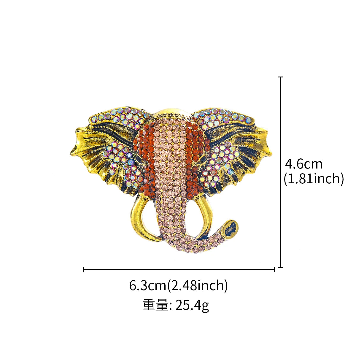 Weiman Vintage Rhinestone Elephant Brooch Anti-Slip Alloy Animal Pearl Brooch for Wedding Children's Clothing & Jewelry Gift