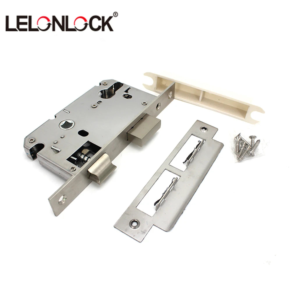 5058 Series Mechanical Anti-theft Silent Door Lock Body 304 Stainless Indoor Lock Body for Wooden Door Mortise Lock