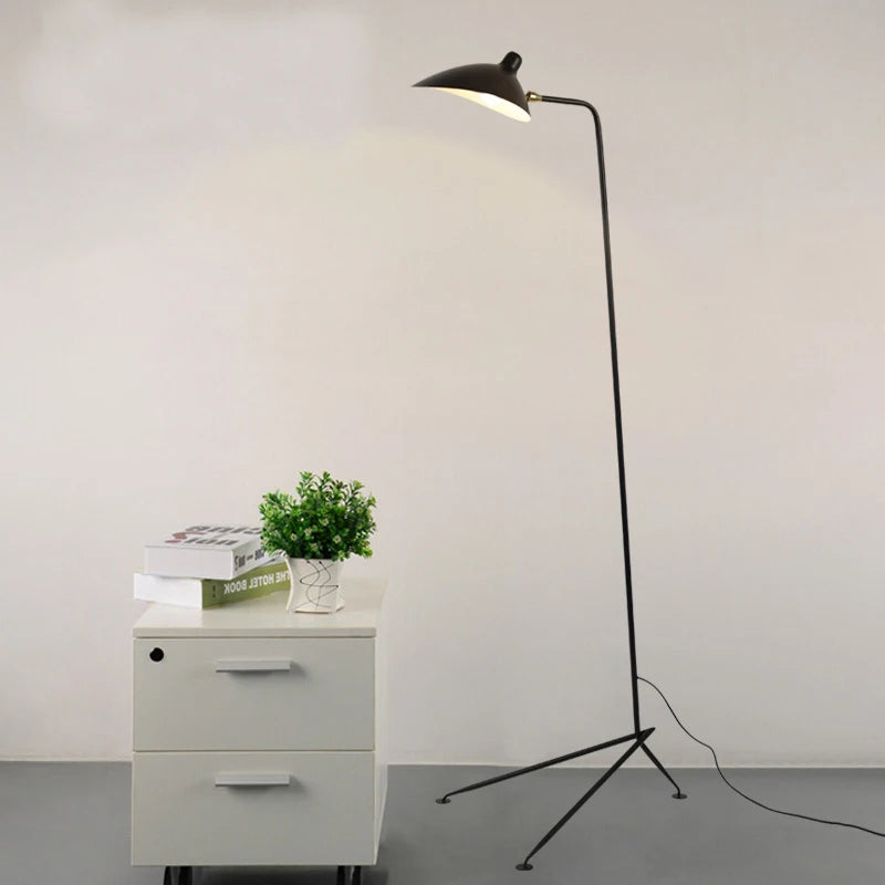 Modern 1/3 Heads LED Floor Lamp for Living Room Bedroom Study Office Lustre Black Standing Light with Flexible Adjustable Head