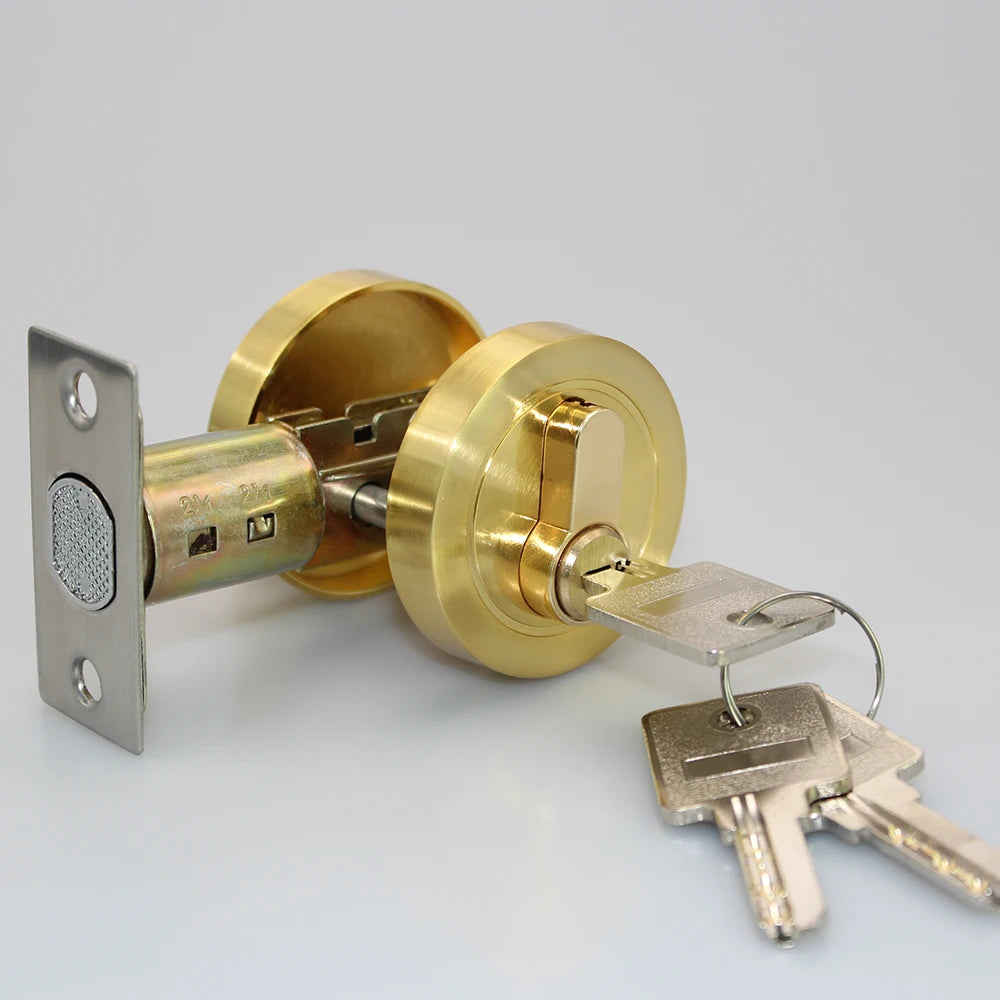 Brighten Gold Invisible Door Dumb Lock Access Door Lock Single Tongue Without Handle Lock