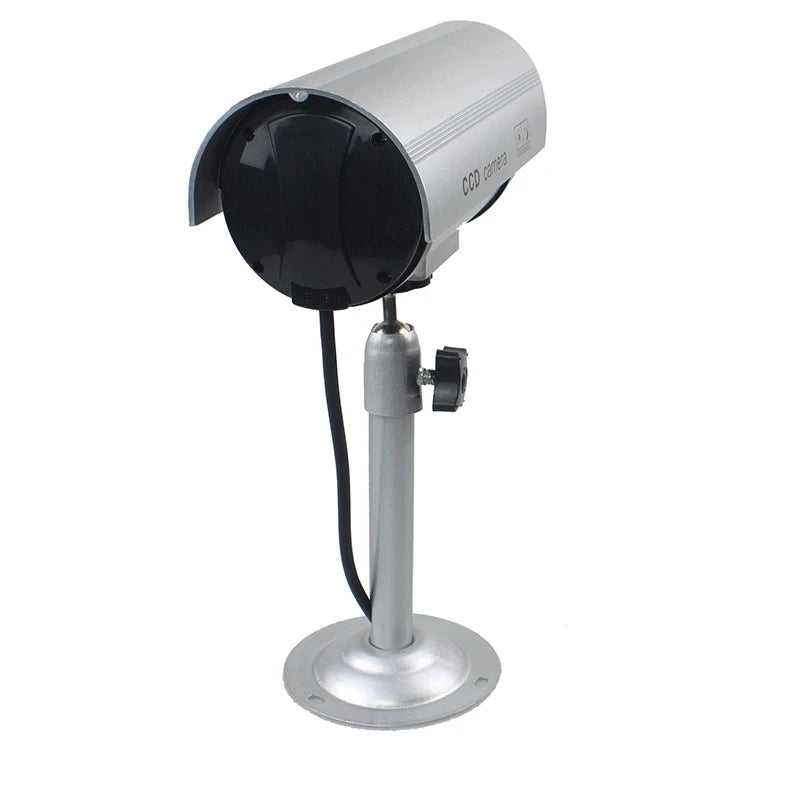 Dummy Security Camera Waterproof Silver Metal Fake Camera Two AA Battery LED IR Led Dome CCTV Camera Surveillance Camera