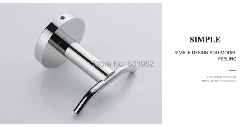 Bathroom Accessories Towel Rack Shelf Paper Holder Stainless Steel Toilet Brush Holder Hand Towel Ring Robe Hook Hanger Chrome