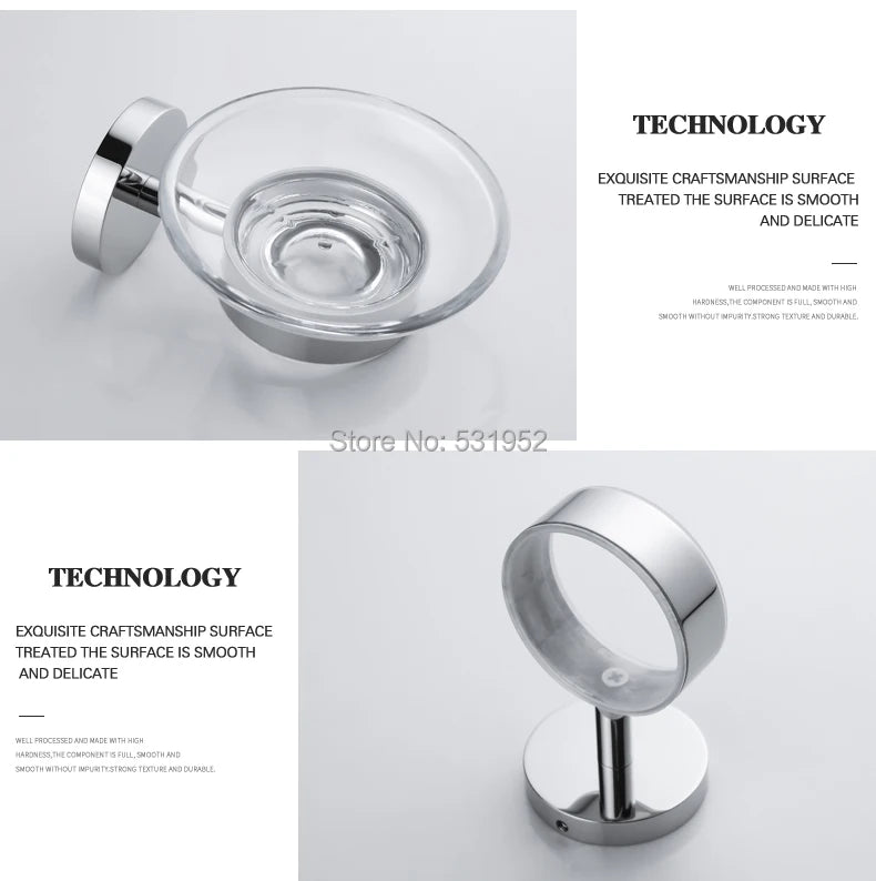Bathroom Accessories Towel Rack Shelf Paper Holder Stainless Steel Toilet Brush Holder Hand Towel Ring Robe Hook Hanger Chrome