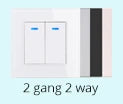 Coswall Luxury Crystal Tempered Glass Panel 1 Gang 1 Way Light Switch On / Off Wall Switch With LED Indicator 16A AC 250V