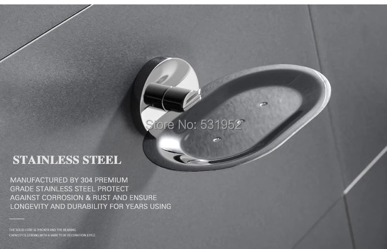 Bathroom Accessories Towel Rack Shelf Paper Holder Stainless Steel Toilet Brush Holder Hand Towel Ring Robe Hook Hanger Chrome