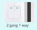 Coswall Luxury Crystal Tempered Glass Panel 1 Gang 1 Way Light Switch On / Off Wall Switch With LED Indicator 16A AC 250V