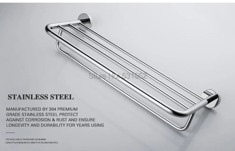 Bathroom Accessories Towel Rack Shelf Paper Holder Stainless Steel Toilet Brush Holder Hand Towel Ring Robe Hook Hanger Chrome