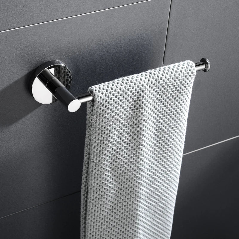Bathroom Accessories Towel Rack Shelf Paper Holder Stainless Steel Toilet Brush Holder Hand Towel Ring Robe Hook Hanger Chrome