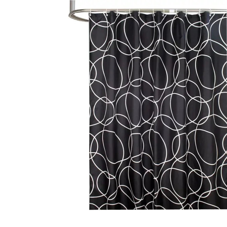 Hot Sale 100% Waterproof Polyester Shower Curtain with Custom Design