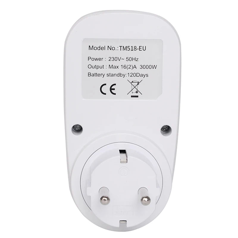 EU Plug Outlet Electric Digital Socket with Timer Socket Timer Plug 220V Time Control 7 Days Programmable Timer Switch Countdown