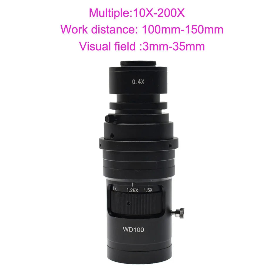 Full HD 48MP 4K 30FPS Industry Video Microscope Camera HDMI-compatible USB Simultaneous Output Magnifier Chip Phone Repair