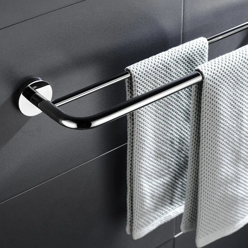 24" Double Towel Bars Stainless Steel 304 Towel Rack Wall Mounted Towel Holder 60CM Towel Rail