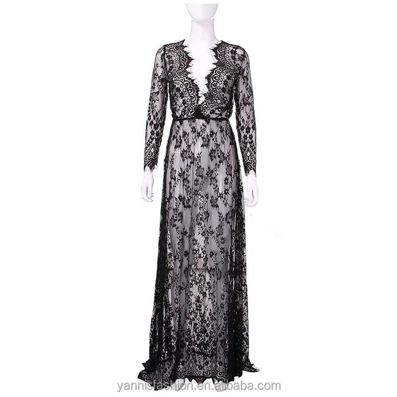Maternity Photography Prop Maxi Gown Pregnant Women Cloth Pajamas Lace Nightgown Dress Fancy Baby Shower Dress Plus Size 3xl 4xl