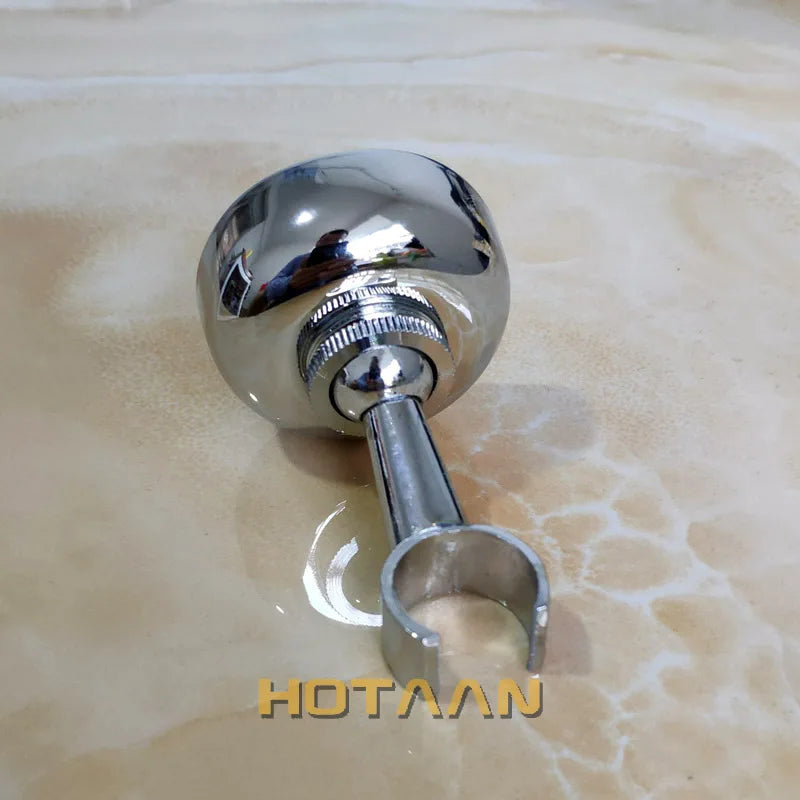 Solid Zinc Alloy  Made Chrome Wall Mounted Hand Shower Holder Hook Pedestal Bracket In Wall Shower Accessories Bathroom Fitting