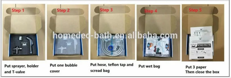 Handheld Bidet Sprayer for Toilet Stainless Steel Adjustable Pressure Bidet Faucet Diaper Sprayer Set with Hose Attachment