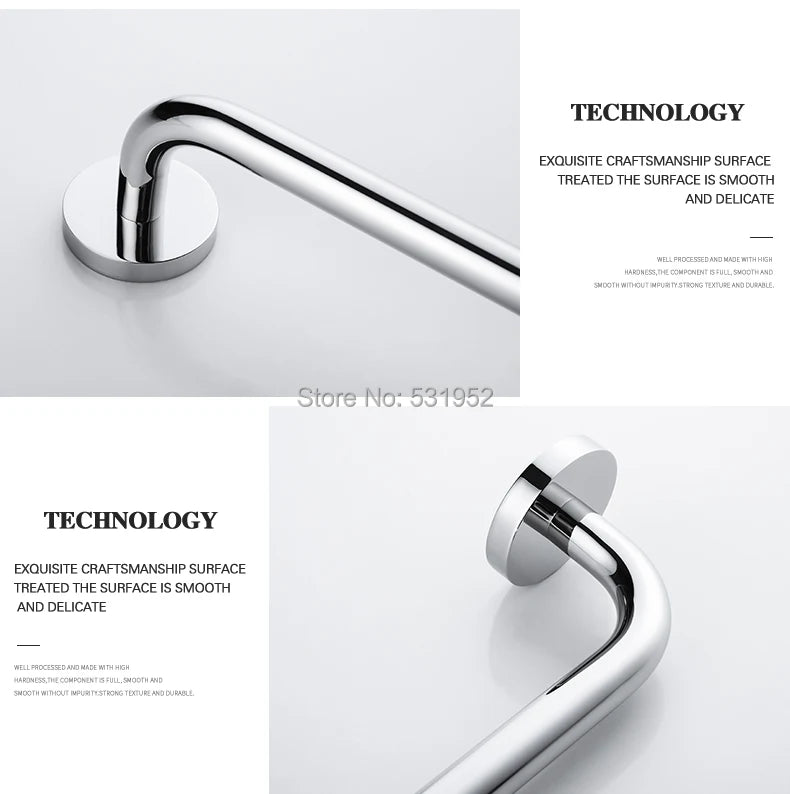 Bathroom Accessories Towel Rack Shelf Paper Holder Stainless Steel Toilet Brush Holder Hand Towel Ring Robe Hook Hanger Chrome