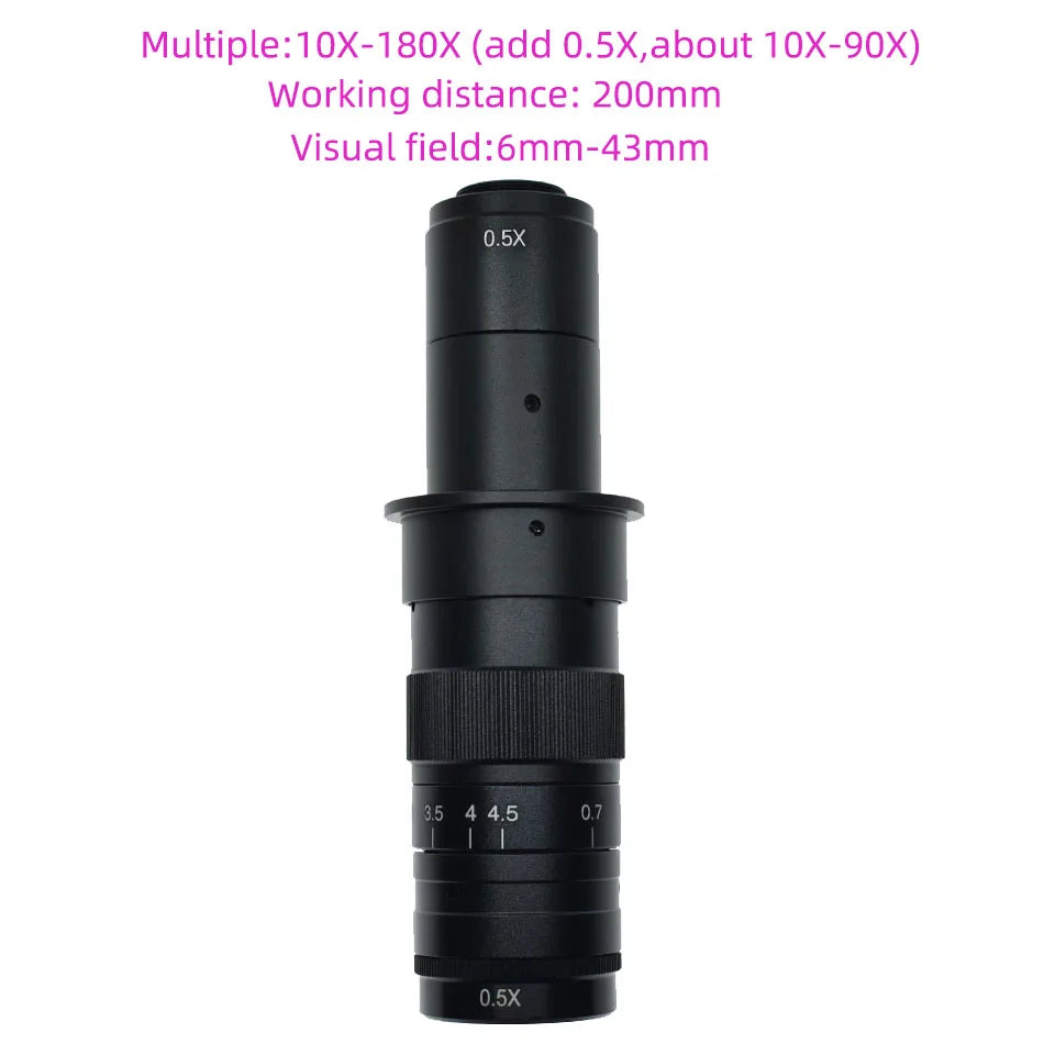 Full HD 48MP 4K 30FPS Industry Video Microscope Camera HDMI-compatible USB Simultaneous Output Magnifier Chip Phone Repair