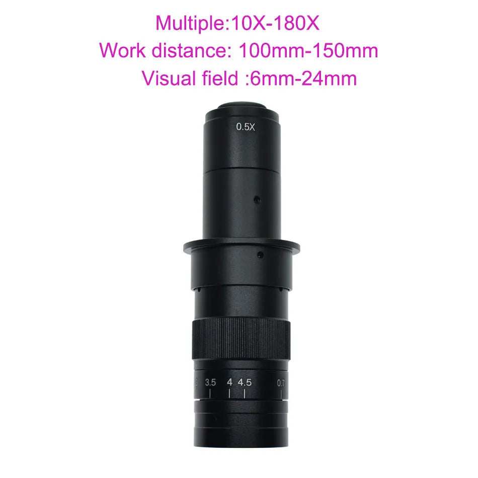 Full HD 48MP 4K 30FPS Industry Video Microscope Camera HDMI-compatible USB Simultaneous Output Magnifier Chip Phone Repair