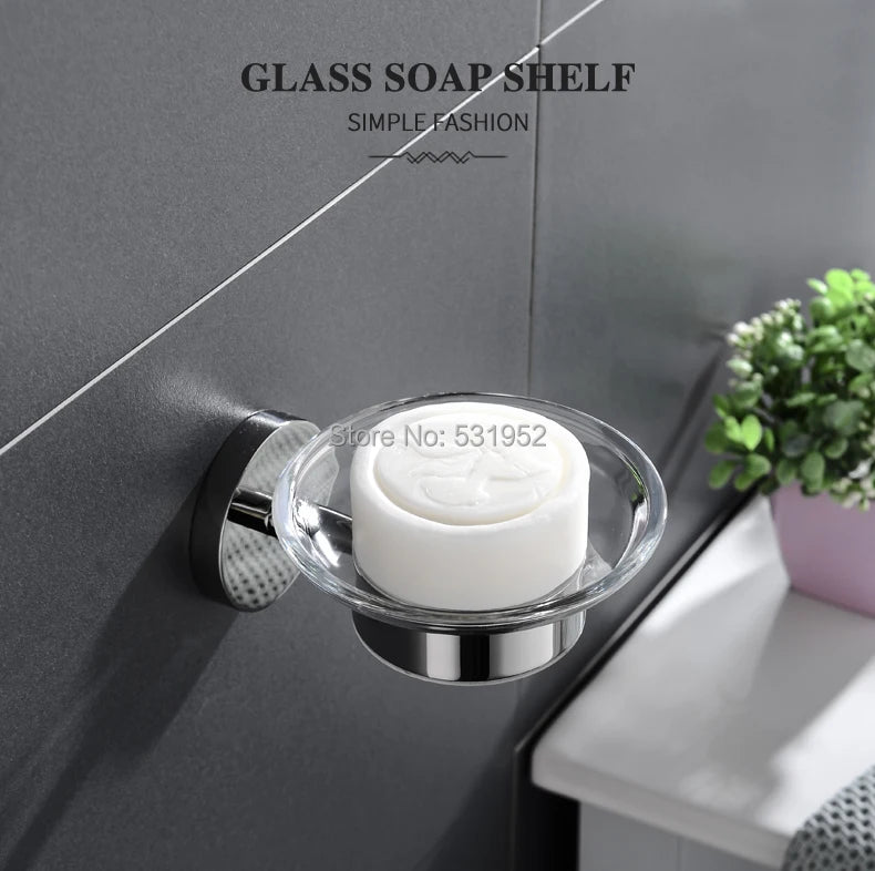 Bathroom Accessories Towel Rack Shelf Paper Holder Stainless Steel Toilet Brush Holder Hand Towel Ring Robe Hook Hanger Chrome