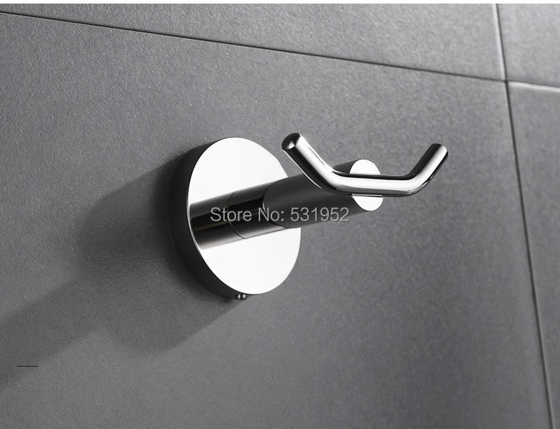 Bathroom Accessories Towel Rack Shelf Paper Holder Stainless Steel Toilet Brush Holder Hand Towel Ring Robe Hook Hanger Chrome