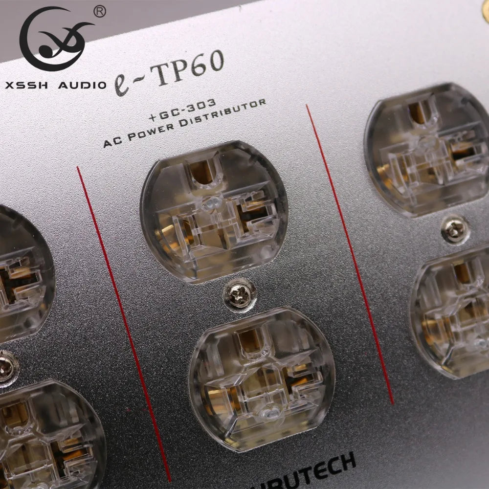 AU CN EU US Power Outlet Duplex HiFi XSSH Schuko AC Power Distributor 125V-250V 50/60Hz 15A 1875Wmax IEC Inlet Electrical Socket