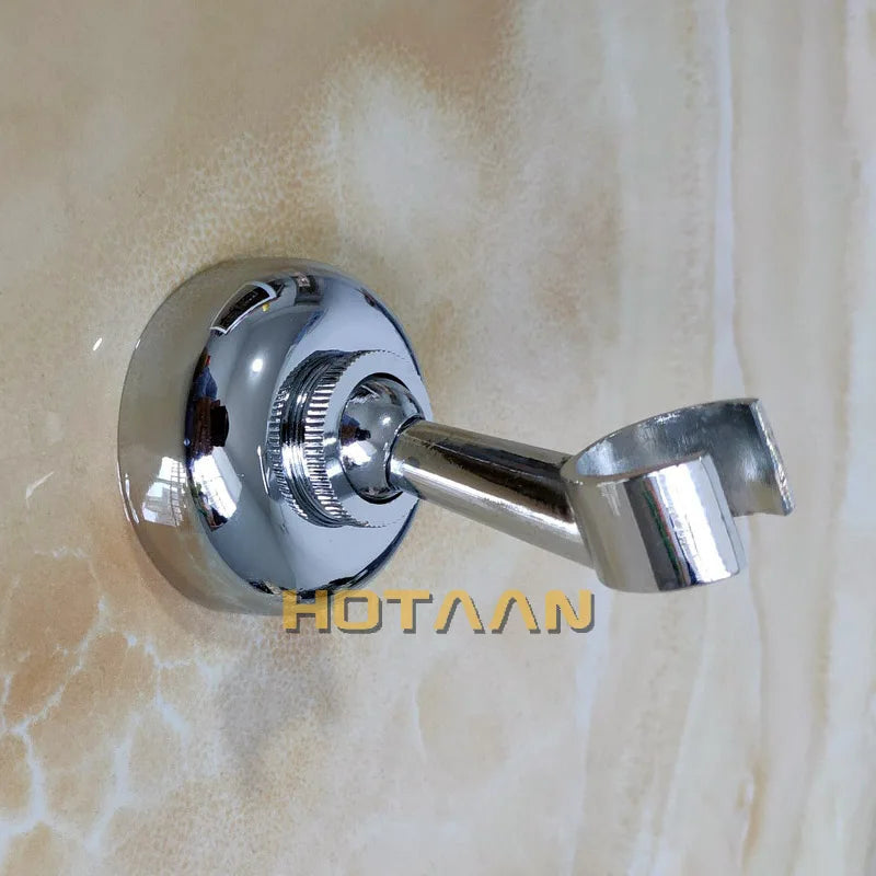 Solid Zinc Alloy  Made Chrome Wall Mounted Hand Shower Holder Hook Pedestal Bracket In Wall Shower Accessories Bathroom Fitting