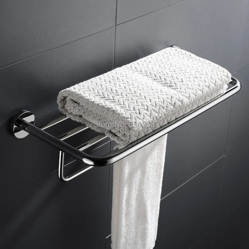 Bathroom Accessories Towel Rack Shelf Paper Holder Stainless Steel Toilet Brush Holder Hand Towel Ring Robe Hook Hanger Chrome