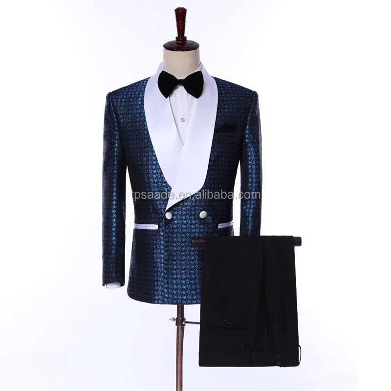 2024 New Arrival l Long Coat Designs Chinese Red Men Suit Gentle Men Tuxedo Prom Blazer Custom 3 Pieces (Jacket+vest+Pants)
