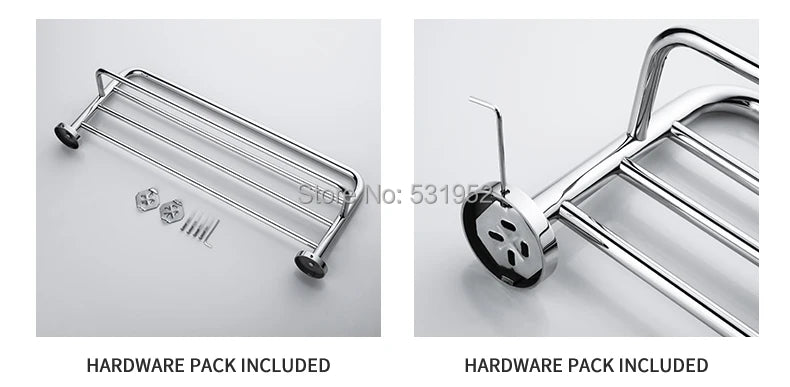 Bathroom Accessories Towel Rack Shelf Paper Holder Stainless Steel Toilet Brush Holder Hand Towel Ring Robe Hook Hanger Chrome