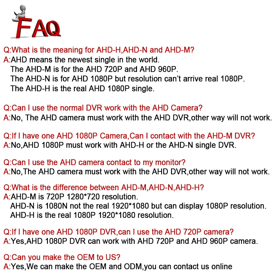 Smar New Super HD 2MP/5MP AHD Camera Waterproof 6* Nano IR LEDS Security Camera  AHDH System Video Surveillance With Bracket