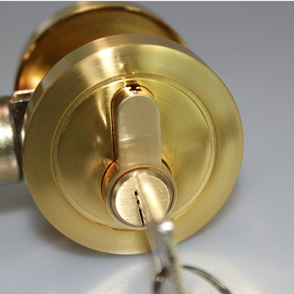 Brighten Gold Invisible Door Dumb Lock Access Door Lock Single Tongue Without Handle Lock