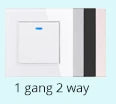 Coswall Luxury Crystal Tempered Glass Panel 1 Gang 1 Way Light Switch On / Off Wall Switch With LED Indicator 16A AC 250V