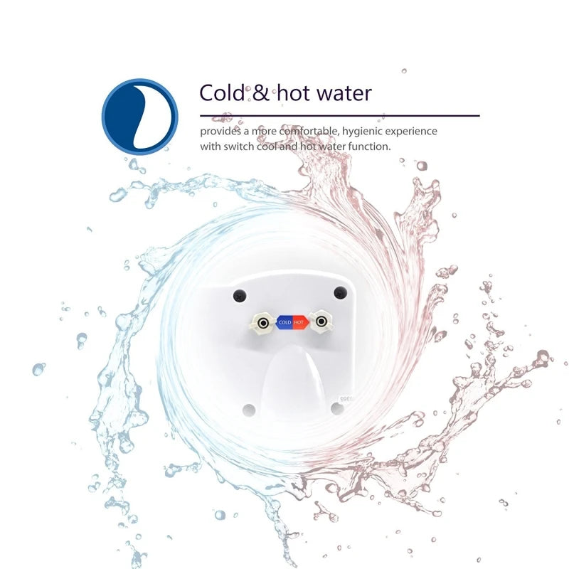 1PC ABS Bidet for Non-Electric Mechanical Bidet Toilet Seat Attachment Hot and Cold Water Spray Dual Nozzle