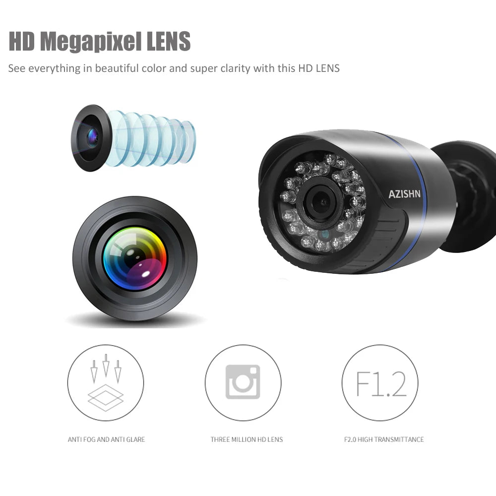 HD 1080P AHD Video Surveillance Camera CCTV Camera 2.0 MegaPixel IR Night Vision Outdoor Waterproof Camera