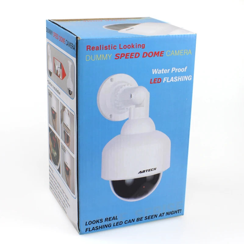 Creative White Dummy High Speed Spherical Camera Flashing LED Fake Dome Camera CCTV Surveillance Security System Indoor Outdoor