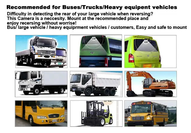 SMALUCK CVBS 12V-24V CCD Van Bus Lorry Car Camera IP68 Waterproof Rear View Reversing Parking Camera IR Night Vision