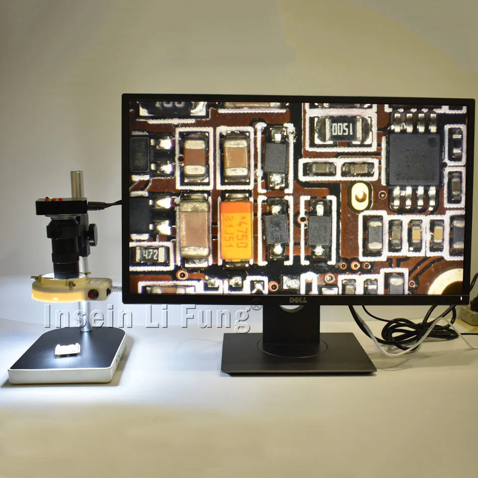 Full HD 48MP 4K 30FPS Industry Video Microscope Camera HDMI-compatible USB Simultaneous Output Magnifier Chip Phone Repair